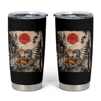 Vintage Japanese Ukiyoe Punch Baby Monkey Tumbler Cup Kawaii Animal Gift