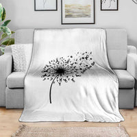 Protect Your Skin Throw Blanket Melanoma Awareness Dandelion Gift