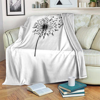 Protect Your Skin Throw Blanket Melanoma Awareness Dandelion Gift
