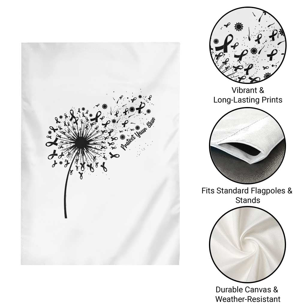 Protect Your Skin Garden Flag Melanoma Awareness Dandelion Gift