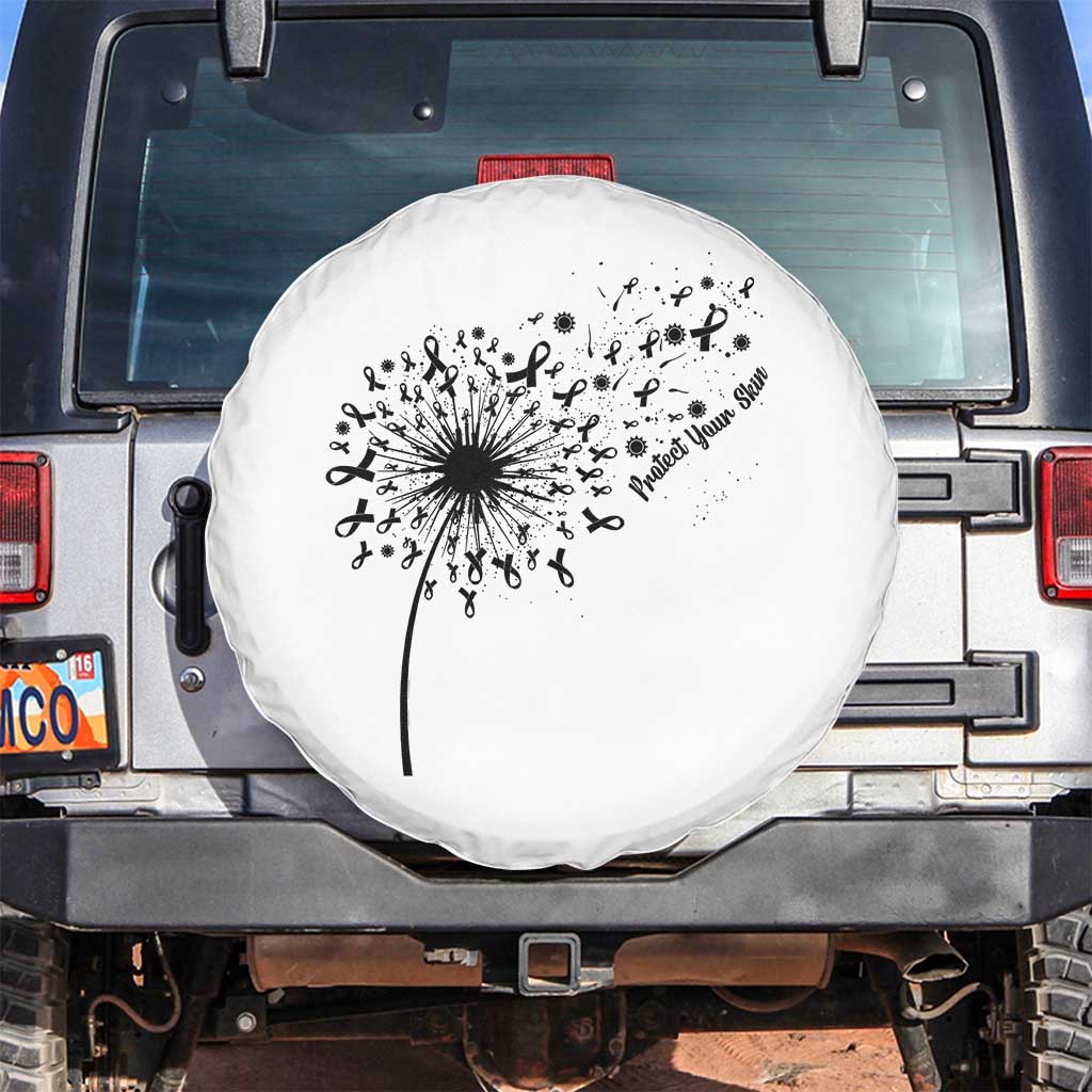 Protect Your Skin Spare Tire Cover Melanoma Awareness Dandelion Gift