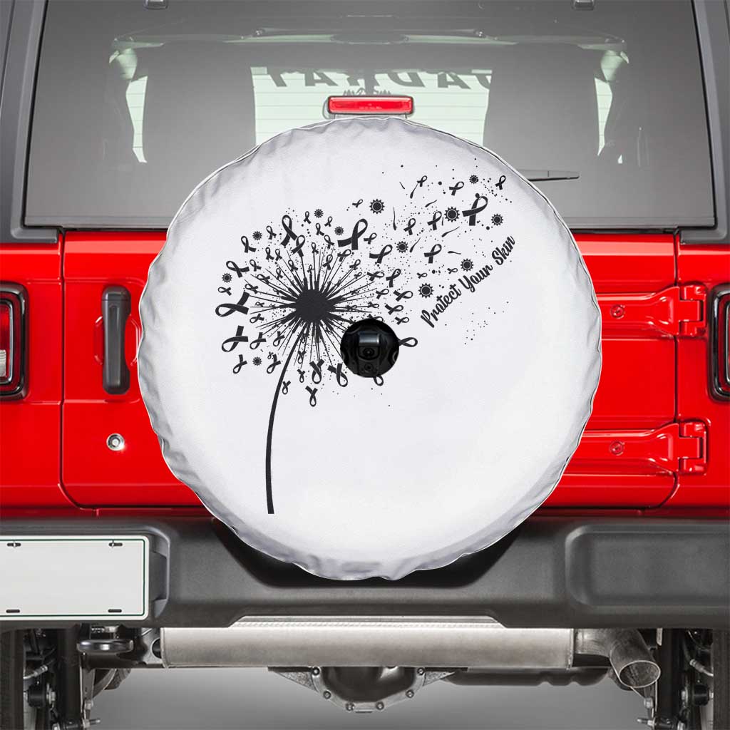 Protect Your Skin Spare Tire Cover Melanoma Awareness Dandelion Gift
