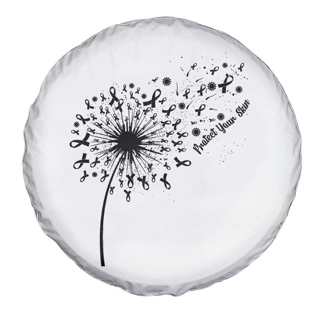 Protect Your Skin Spare Tire Cover Melanoma Awareness Dandelion Gift