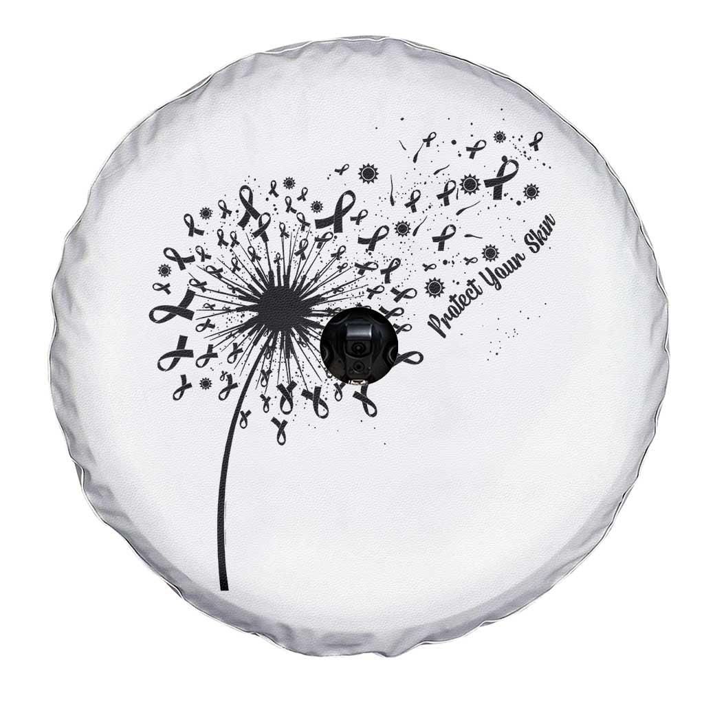 Protect Your Skin Spare Tire Cover Melanoma Awareness Dandelion Gift