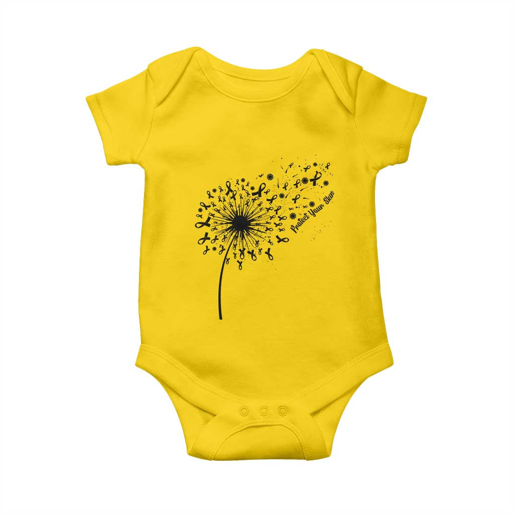 Protect Your Skin Baby Onesie Melanoma Awareness Dandelion Gift