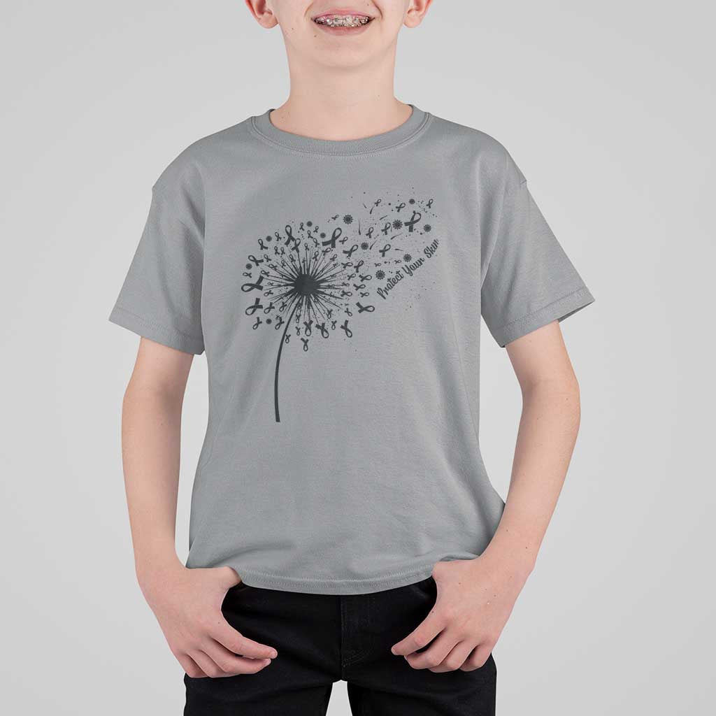 Protect Your Skin T Shirt For Kid Melanoma Awareness Dandelion Gift