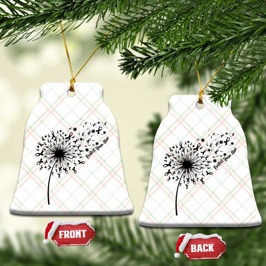 Protect Your Skin Ceramic Ornament Melanoma Awareness Dandelion Gift