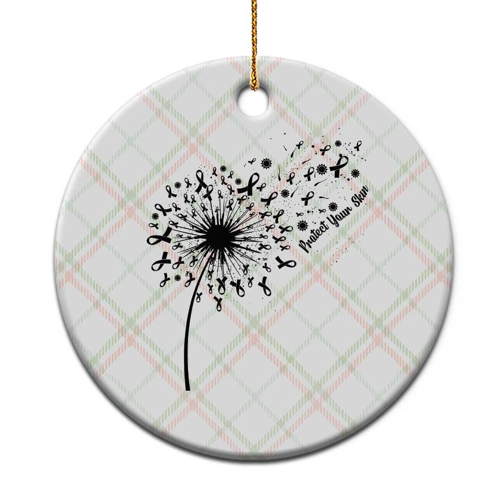 Protect Your Skin Ceramic Ornament Melanoma Awareness Dandelion Gift