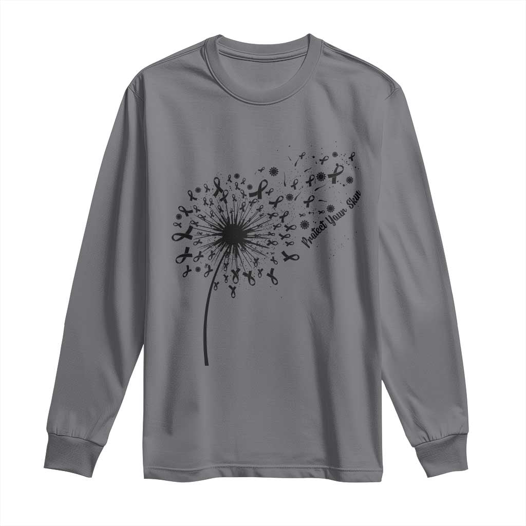 Protect Your Skin Long Sleeve Shirt Melanoma Awareness Dandelion Gift