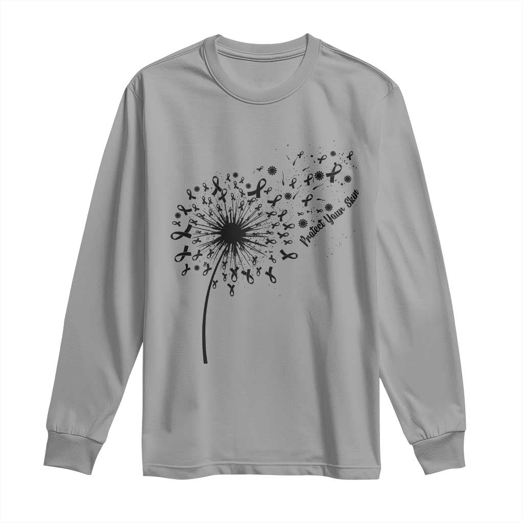 Protect Your Skin Long Sleeve Shirt Melanoma Awareness Dandelion Gift