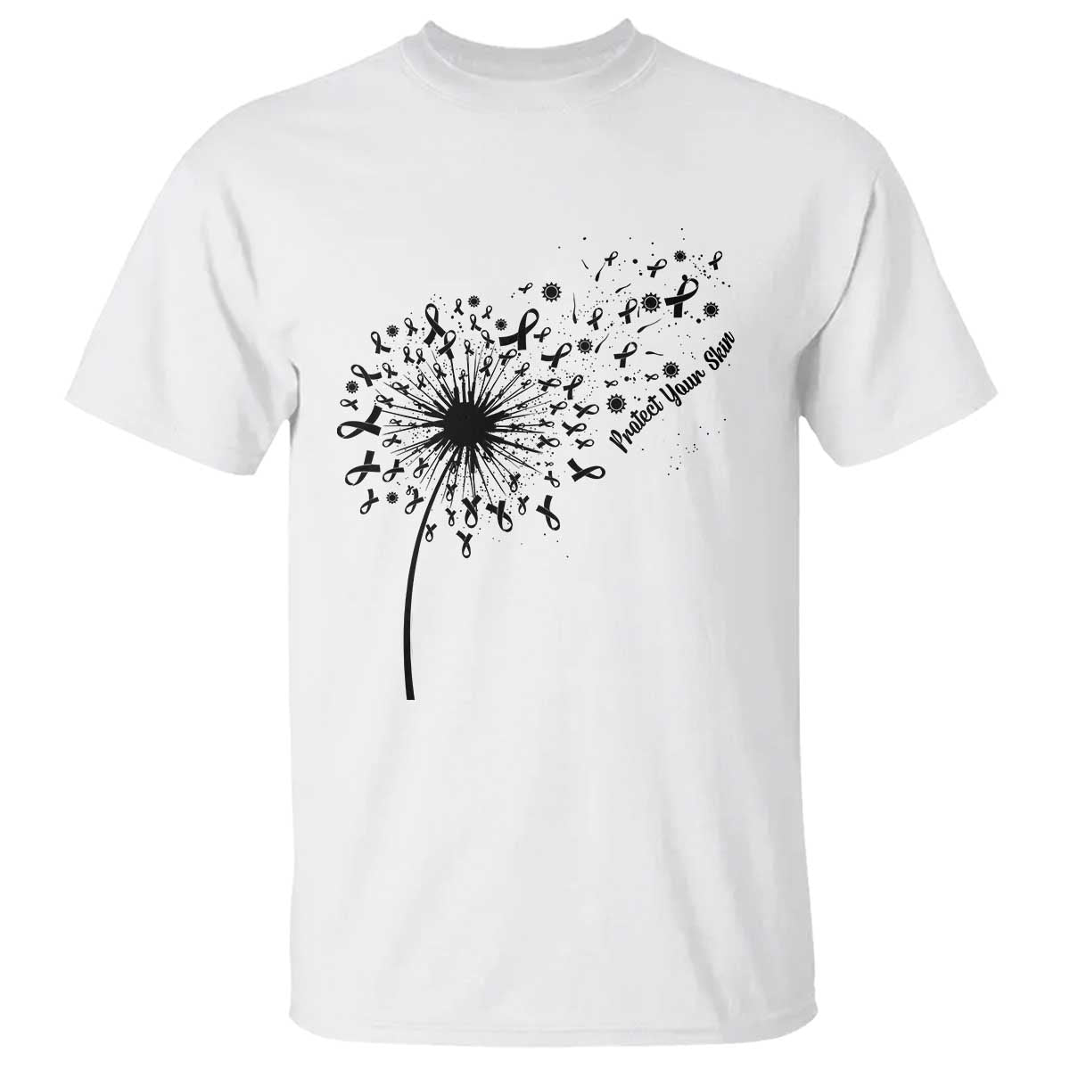 Protect Your Skin T Shirt Melanoma Awareness Dandelion Gift