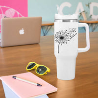 Protect Your Skin Tumbler With Handle Melanoma Awareness Dandelion Gift