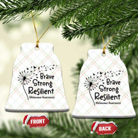 Brave Strong Resilient Ceramic Ornament Melanoma Warrior Dandelion Gift