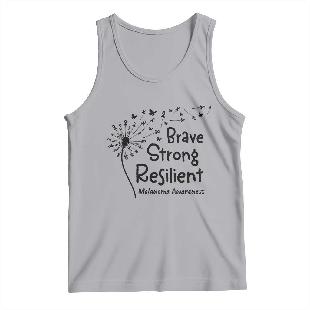 Brave Strong Resilient Tank Top Melanoma Warrior Dandelion Gift