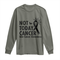 Melanoma Awareness Skin Cancer Warrior Long Sleeve Shirt Not Today Cancer