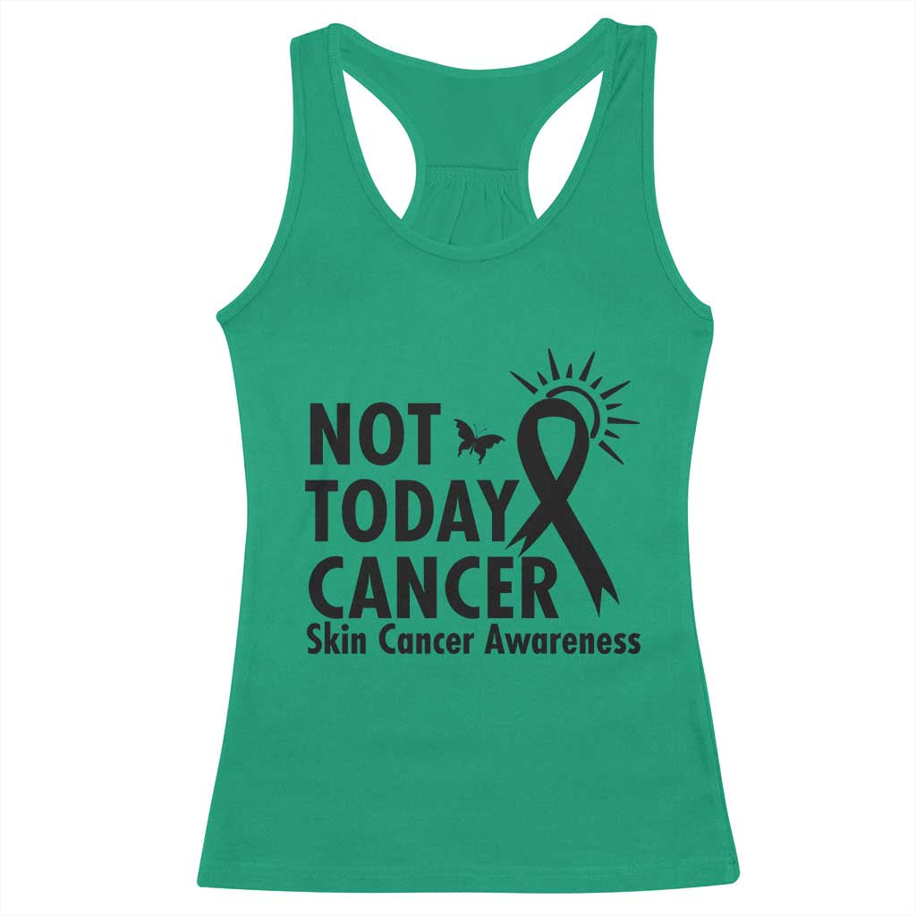 Melanoma Awareness Skin Cancer Warrior Racerback Tank Top Not Today Cancer