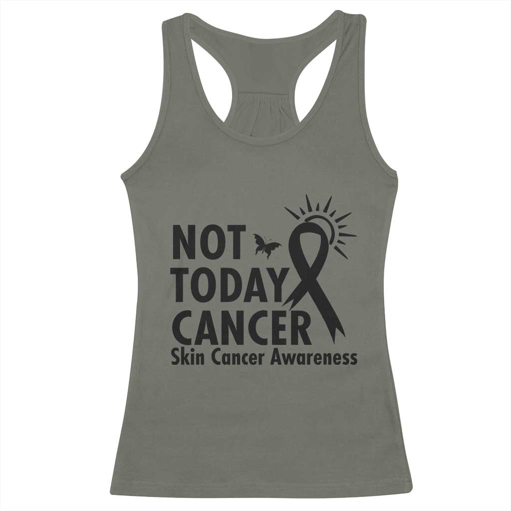 Melanoma Awareness Skin Cancer Warrior Racerback Tank Top Not Today Cancer