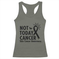 Melanoma Awareness Skin Cancer Warrior Racerback Tank Top Not Today Cancer