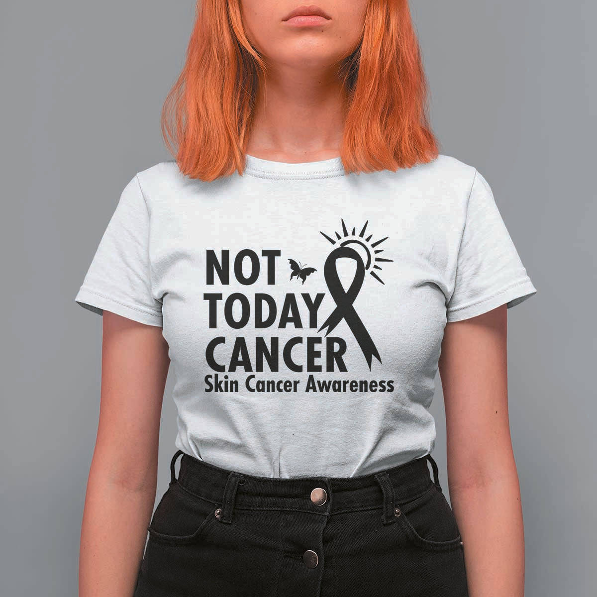 Melanoma Awareness Skin Cancer Warrior T Shirt For Women Not Today Cancer