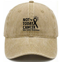 Melanoma Awareness Skin Cancer Warrior Washed Cotton Baseball Cap Not Today Cancer