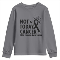 Melanoma Awareness Skin Cancer Warrior Youth Sweatshirt Not Today Cancer