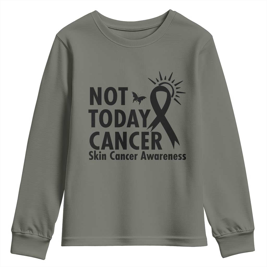 Melanoma Awareness Skin Cancer Warrior Youth Sweatshirt Not Today Cancer
