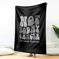 Not Today Melanoma Warrior Skeleton Cancer Fighter Throw Blanket