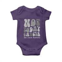 Not Today Melanoma Warrior Skeleton Cancer Fighter Baby Onesie