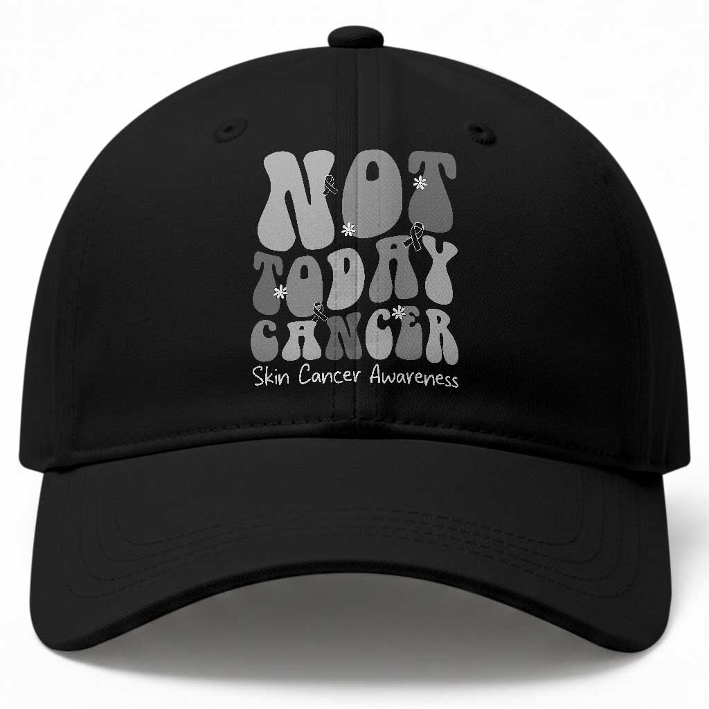 Not Today Melanoma Warrior Skeleton Cancer Fighter Baseball Cap