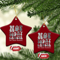 Not Today Melanoma Warrior Skeleton Cancer Fighter Ceramic Ornament