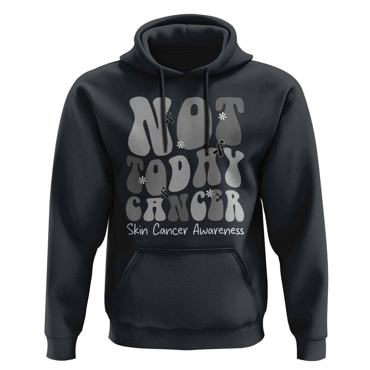 Not Today Melanoma Warrior Skeleton Cancer Fighter Hoodie