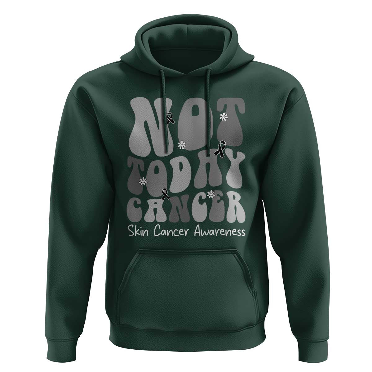 Not Today Melanoma Warrior Skeleton Cancer Fighter Hoodie