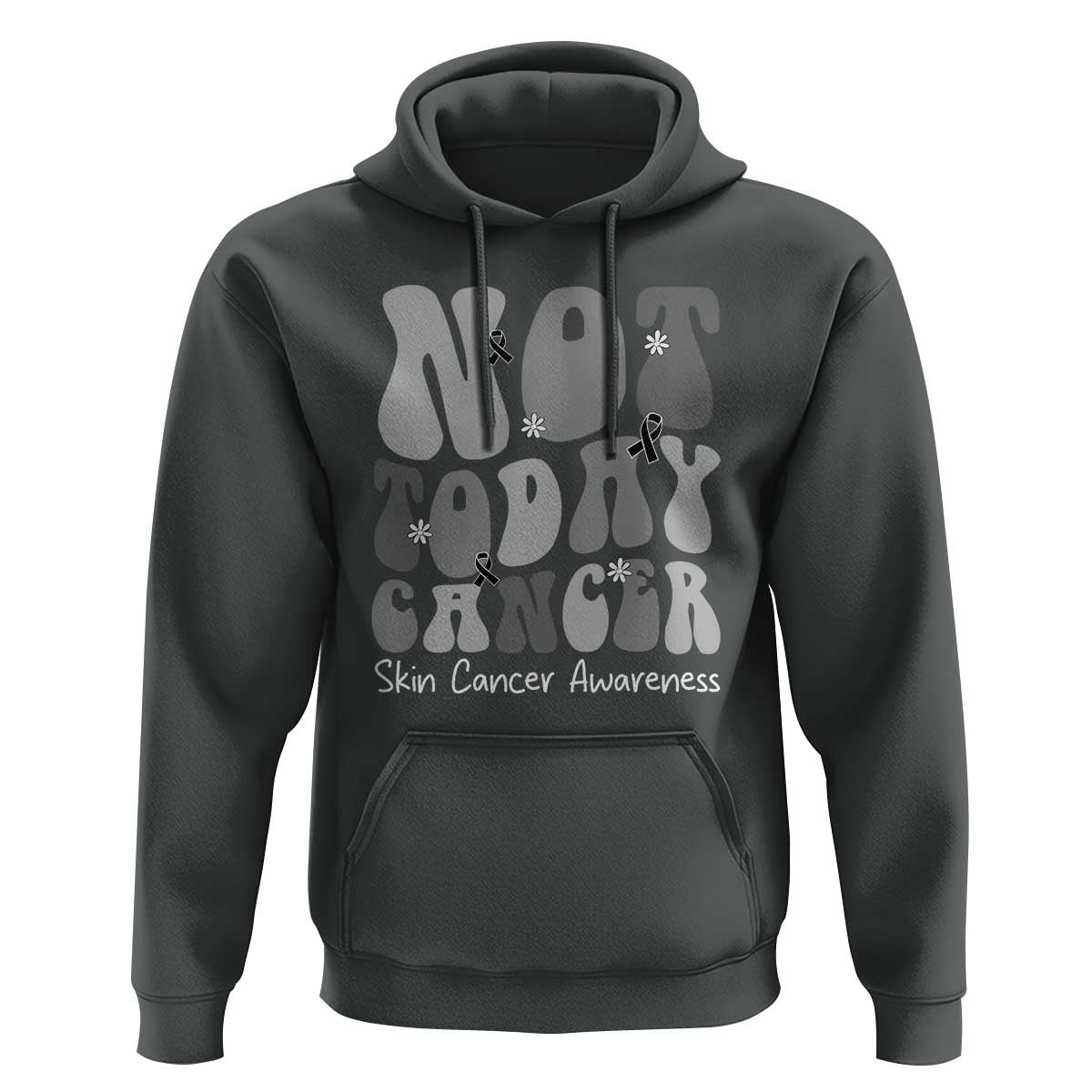 Not Today Melanoma Warrior Skeleton Cancer Fighter Hoodie