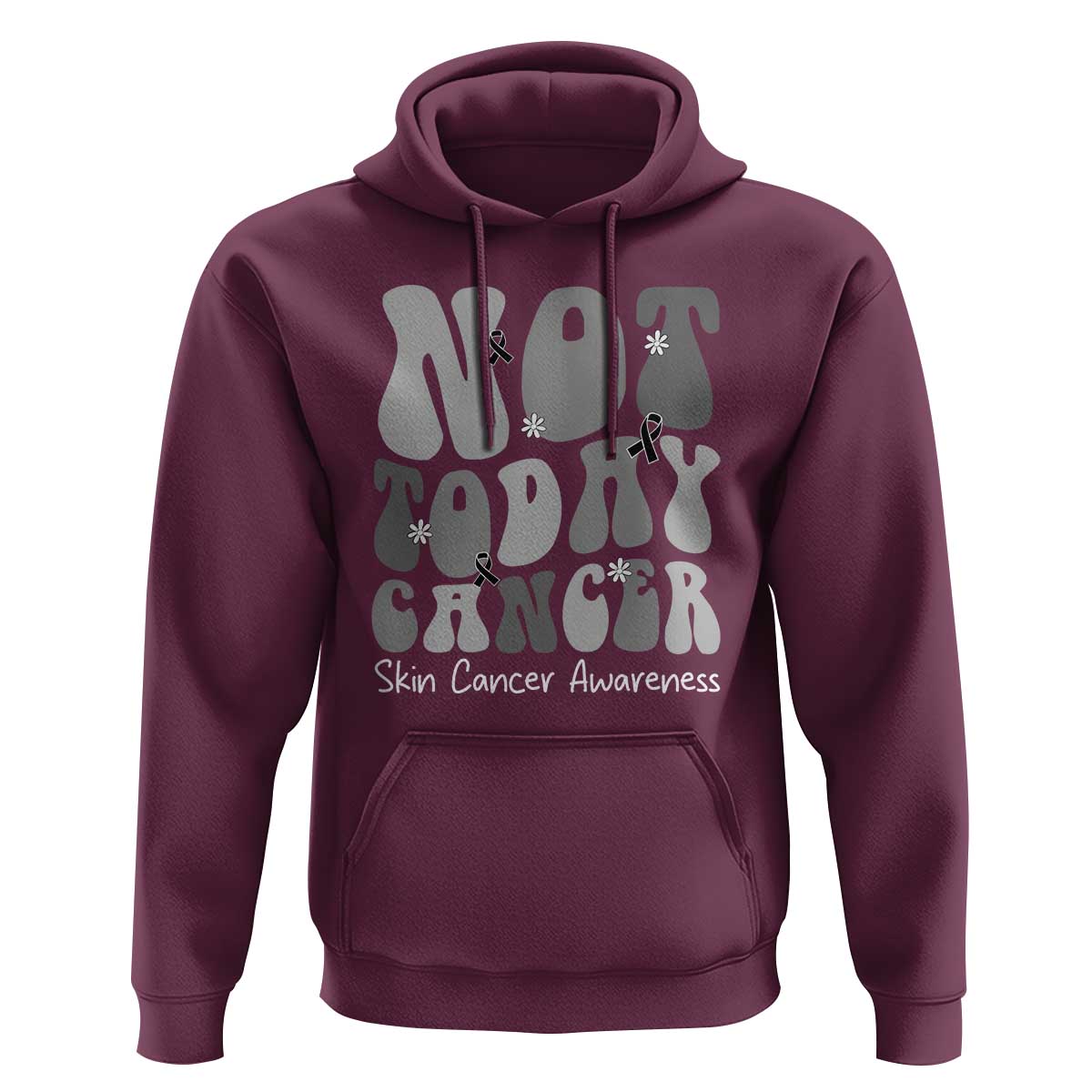 Not Today Melanoma Warrior Skeleton Cancer Fighter Hoodie