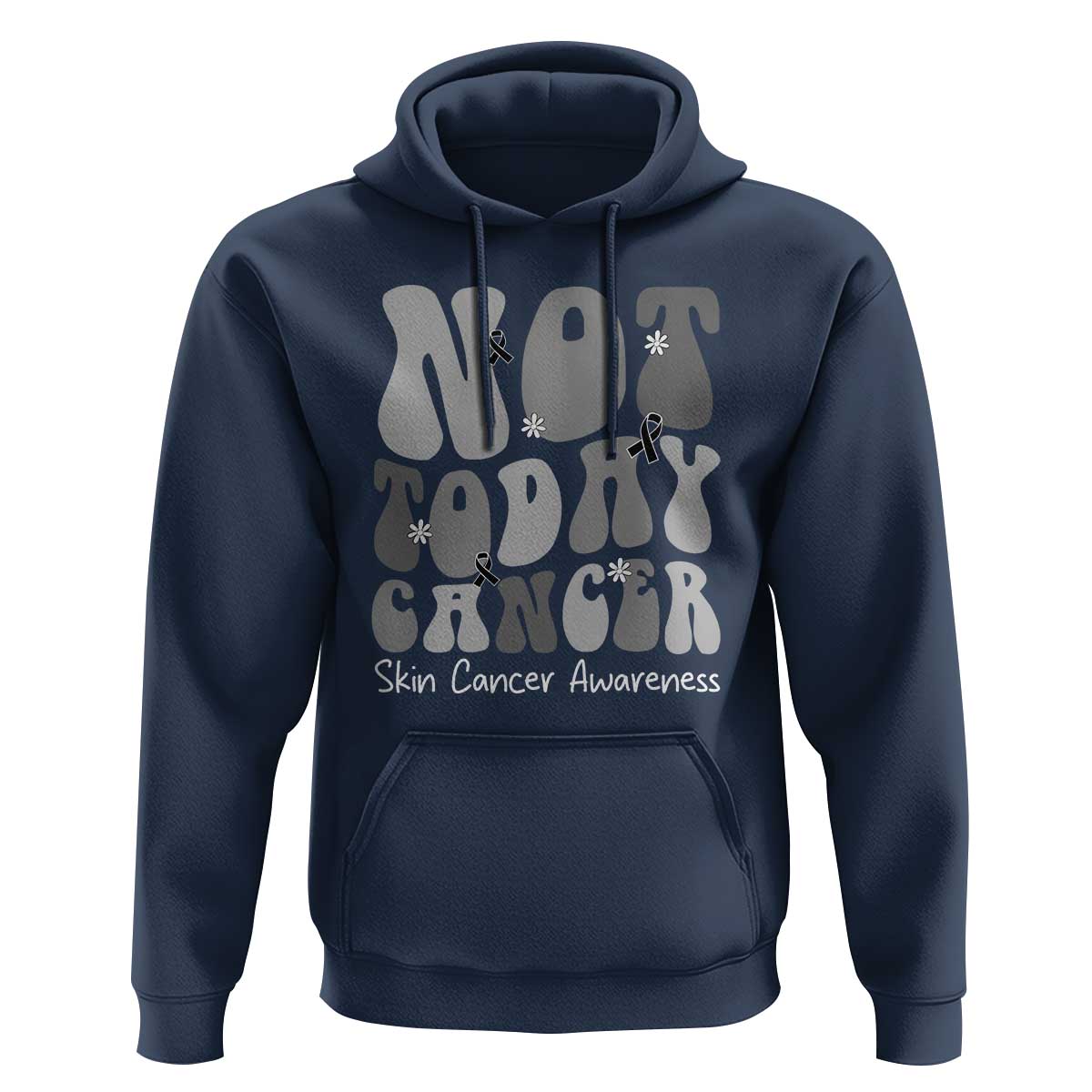 Not Today Melanoma Warrior Skeleton Cancer Fighter Hoodie