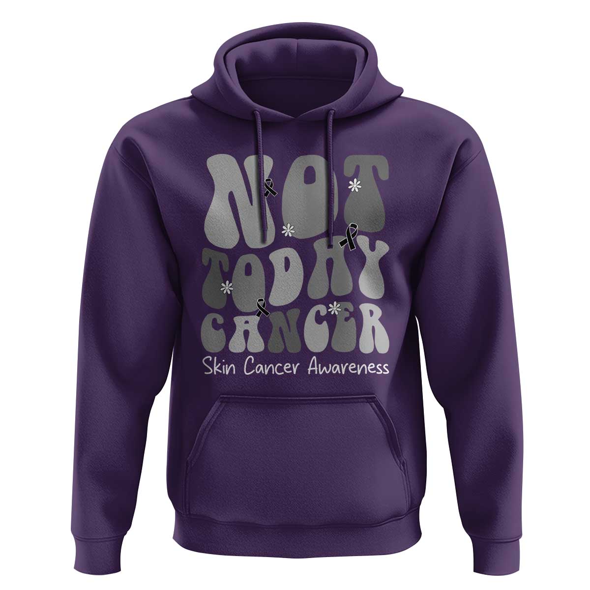 Not Today Melanoma Warrior Skeleton Cancer Fighter Hoodie