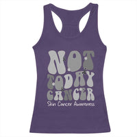 Not Today Melanoma Warrior Skeleton Cancer Fighter Racerback Tank Top