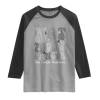 Not Today Melanoma Warrior Skeleton Cancer Fighter Raglan Shirt