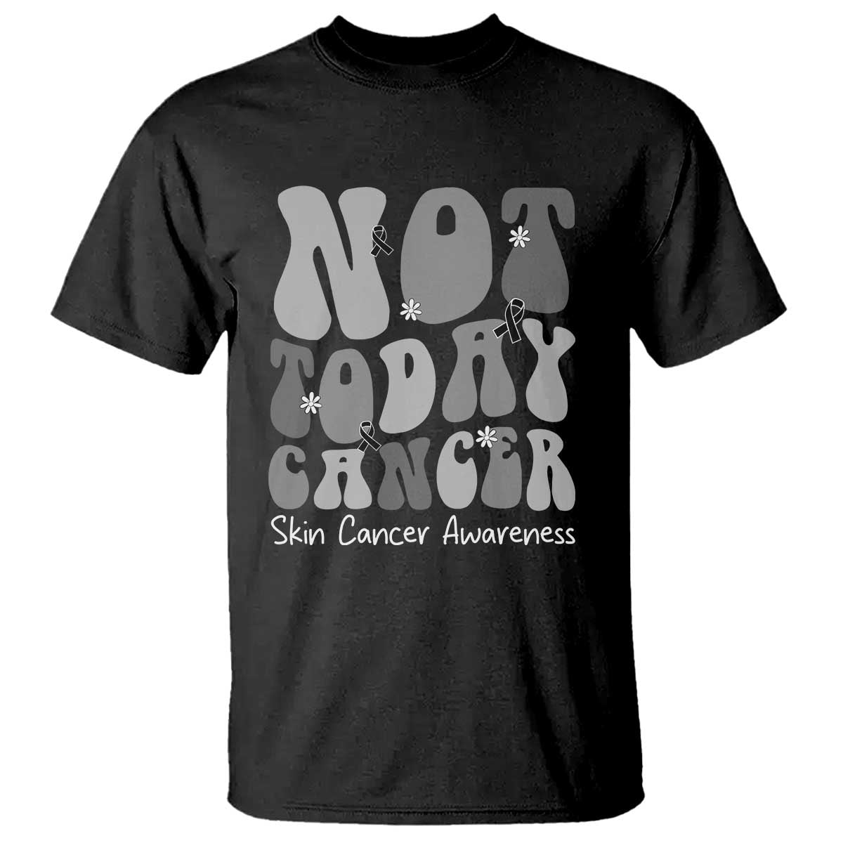 Not Today Melanoma Warrior Skeleton Cancer Fighter T Shirt