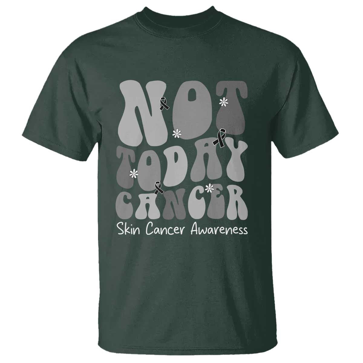 Not Today Melanoma Warrior Skeleton Cancer Fighter T Shirt