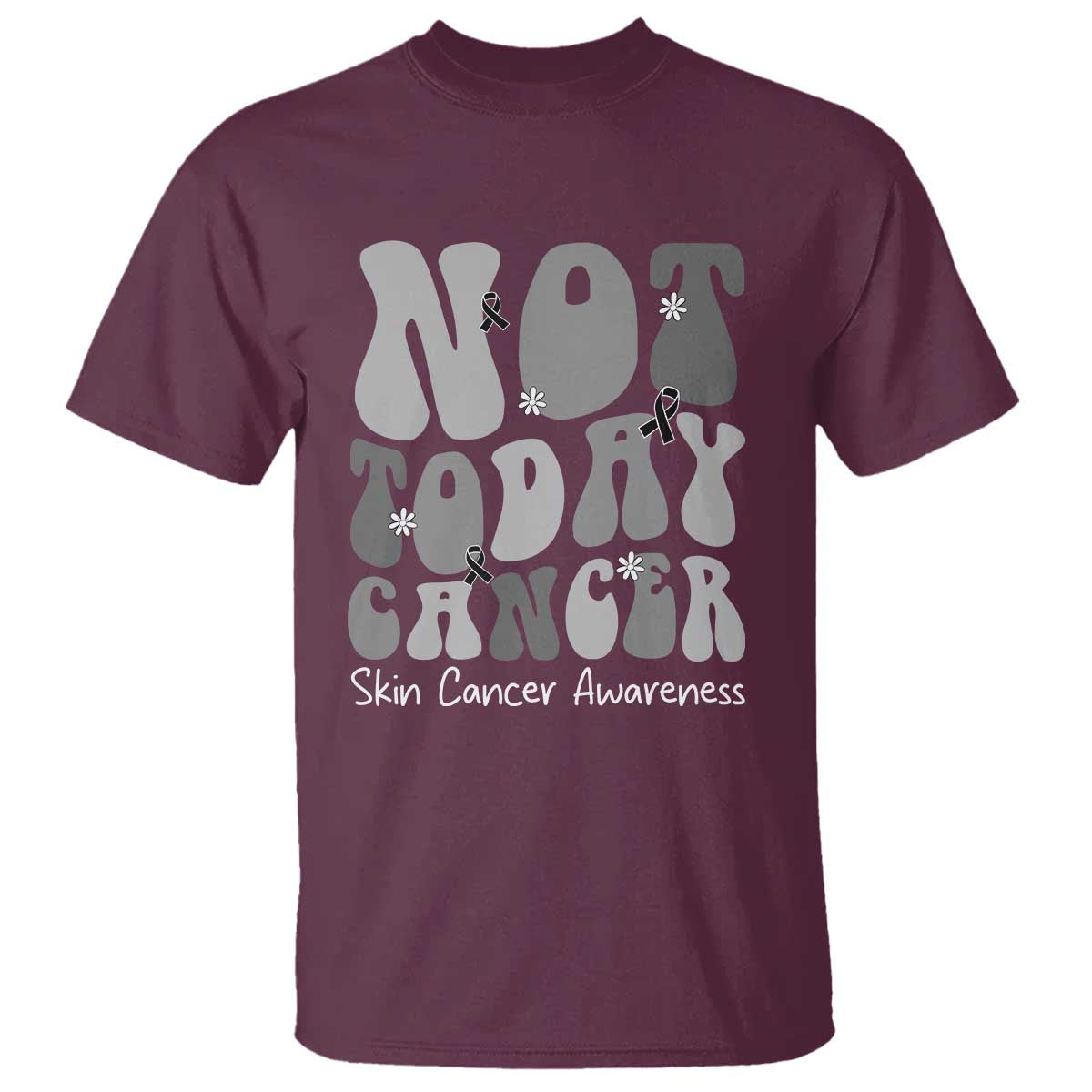 Not Today Melanoma Warrior Skeleton Cancer Fighter T Shirt