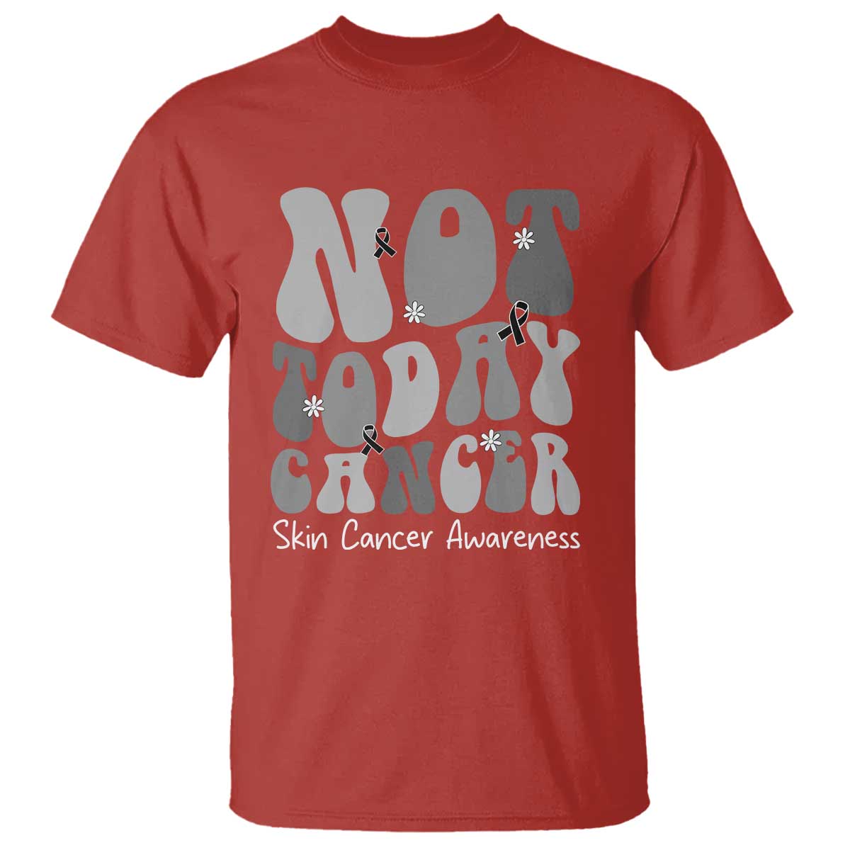 Not Today Melanoma Warrior Skeleton Cancer Fighter T Shirt