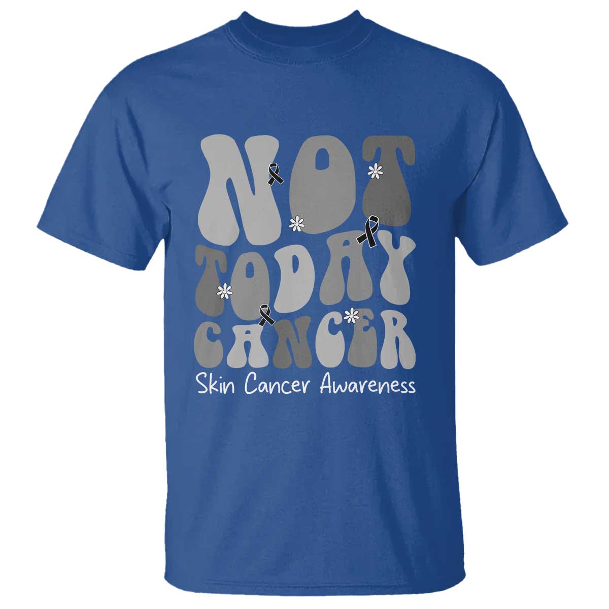 Not Today Melanoma Warrior Skeleton Cancer Fighter T Shirt