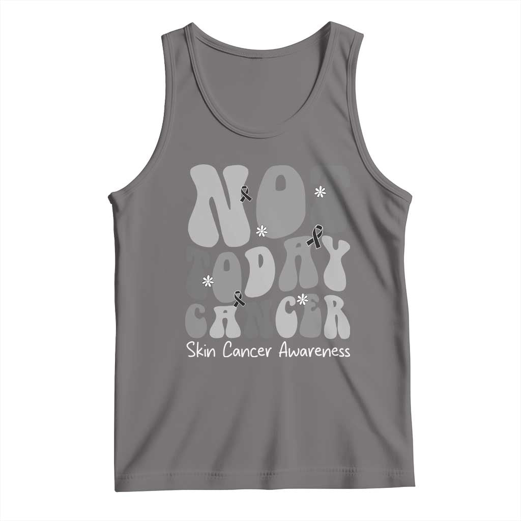 Not Today Melanoma Warrior Skeleton Cancer Fighter Tank Top