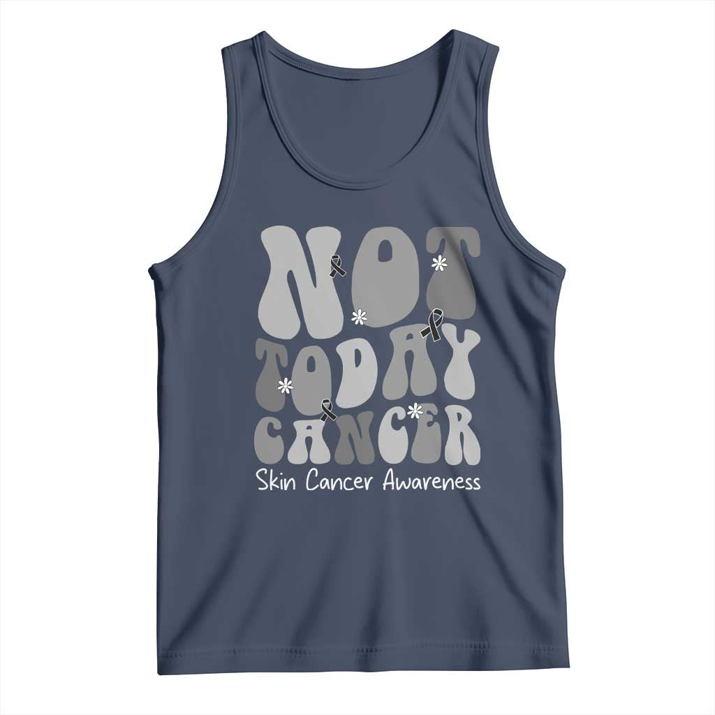 Not Today Melanoma Warrior Skeleton Cancer Fighter Tank Top