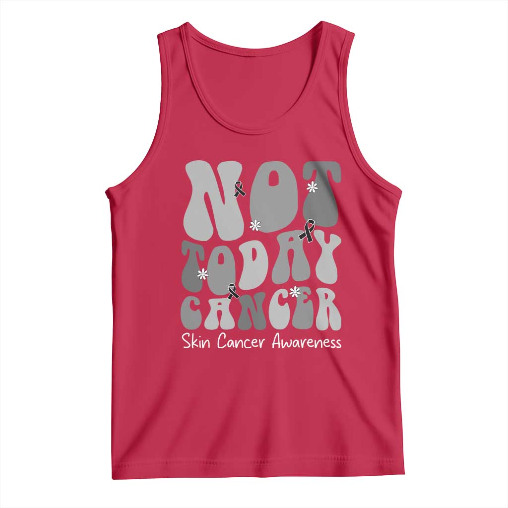 Not Today Melanoma Warrior Skeleton Cancer Fighter Tank Top