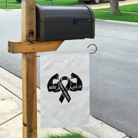 Melanoma Awareness Warrior Garden Flag Never Give Up
