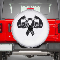 Melanoma Awareness Warrior Spare Tire Cover Never Give Up
