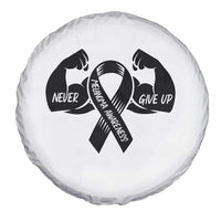 Melanoma Awareness Warrior Spare Tire Cover Never Give Up