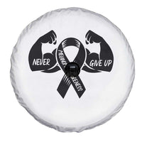 Melanoma Awareness Warrior Spare Tire Cover Never Give Up